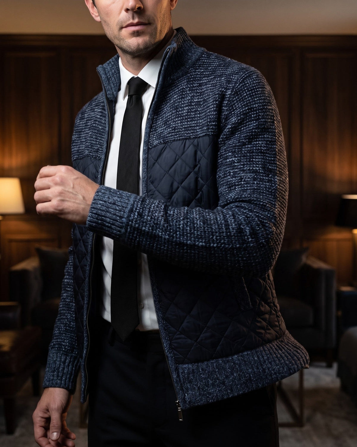 Rodrigo Hybrid Knit Quilted Jacket
